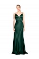 Sheath High Neck Stretch Satin Long Hunter Formal Evening Gown / Prom Dress / Bridesmaid Dress Barrie