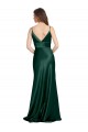 Sheath High Neck Stretch Satin Long Hunter Formal Evening Gown / Prom Dress / Bridesmaid Dress Barrie