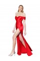 Mermaid High Neck Stretch Satin Long Red Formal Evening Gown / Prom Dress / Bridesmaid Dress Barrie