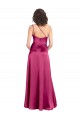 A-Line One Shoulder Stretch Satin Long Fuchsia Formal Evening Gown / Prom Dress / Bridesmaid Dress Barrie
