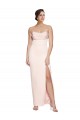 Mermaid Cowl Neck Stretch Satin Long Formal Evening Gown / Prom Dress / Bridesmaid Dress Barrie