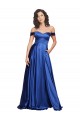 A-Line Sweetheart Stretch Satin Sweep Train Royal Blue Formal Evening Gown / Prom Dress / Bridesmaid Dress Barrie
