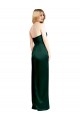 A-Line Strapless Stretch Satin Long Hunter Formal Evening Gown / Prom Dress / Bridesmaid Dress Barrie