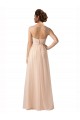 A-Line Sweetheart Tulle Long Nude Bridesmaid Dress Barrie