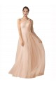 A-Line Sweetheart Tulle Long Nude Formal Dress / Bridesmaid Dress Barrie