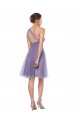 A-Line One Shoulder Tulle Long Watermelon Bridesmaid Dress Barrie