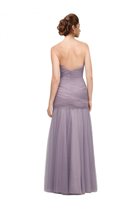 Mermaid Sweetheart Tulle Long Heather Bridesmaid Dress Barrie