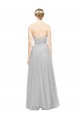 A-Line Sweetheart Tulle Long Silver Bridesmaid Dress Barrie