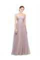 A-Line Sweetheart Tulle & Lace Long Light Lilac Bridesmaid Dress / Evening Dress Barrie