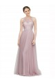 A-Line Sweetheart Tulle & Lace Long Light Lilac Bridesmaid Dress Barrie