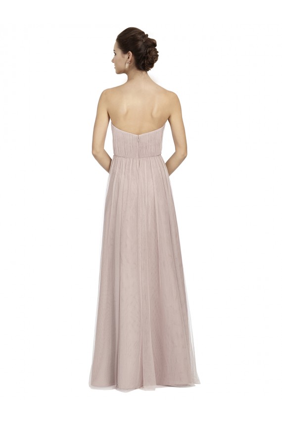A-Line Sweetheart Tulle Long Vintage Rose Formal Dress / Bridesmaid Dress Barrie