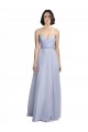 A-Line Sweetheart Tulle Long Lilac Bridesmaid Dress Barrie