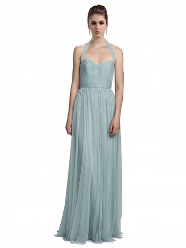 A-Line Halter Neck Tulle Long Bridesmaid Dress / Evening Dress Barrie