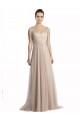 A-Line Square Neck Tulle Long Nude Bridesmaid Dress Barrie