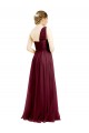 A-Line One Shoulder Tulle Long Burgundy Semi Formal Evening Dress / Bridesmaid Dress Barrie
