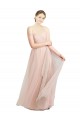 A-Line Sweetheart Tulle Long Pink Bridesmaid Dress / Evening Dress Barrie