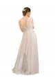 A-Line Scoop Neck Tulle Long Pink Semi Formal Evening Dress / Bridesmaid Dress Barrie