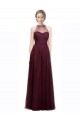 A-Line Sweetheart Tulle Long Red Bridesmaid Dress Barrie