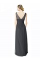 A-Line Sweetheart Tulle Long Pewter Formal Dress / Bridesmaid Dress Barrie