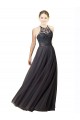 A-Line Sweetheart Tulle & Lace Long Slate Grey Bridesmaid Dress Barrie