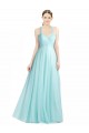 A-Line Sweetheart Tulle Long Mint Green Bridesmaid Dress Barrie