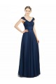 A-Line Sweetheart Tulle Long Dark Navy Bridesmaid Dress Barrie