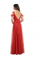 A-Line Sweetheart Tulle Long Red Formal Dress / Bridesmaid Dress Barrie