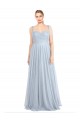 A-Line Sweetheart Tulle Long Light Sky Blue Bridesmaid Dress Barrie