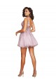 A-Line V-Neck Tulle Short Bridesmaid Dress Barrie
