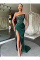 Sheath Strapless Velvet Sequins Sweep Train Shown Color Velvet Sequin Prom Dress / Evening Dress Barrie