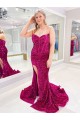 Sheath Sweetheart Velvet Sequins Sweep Train Shown Color Velvet Sequin Prom Dress / Evening Dress Barrie