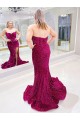Sheath Sweetheart Velvet Sequins Sweep Train Shown Color Velvet Sequin Prom Dress / Evening Dress Barrie