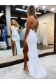 Sheath V-Neck Velvet Sequins Long Shown Color Velvet Sequin Prom Dress / Evening Dress Barrie