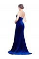 Mermaid Strapless Stretch Velvet Sweep Train Royal Blue Formal Evening Gown / Prom Dress / Bridesmaid Dress Barrie
